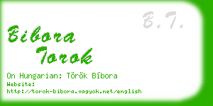 bibora torok business card